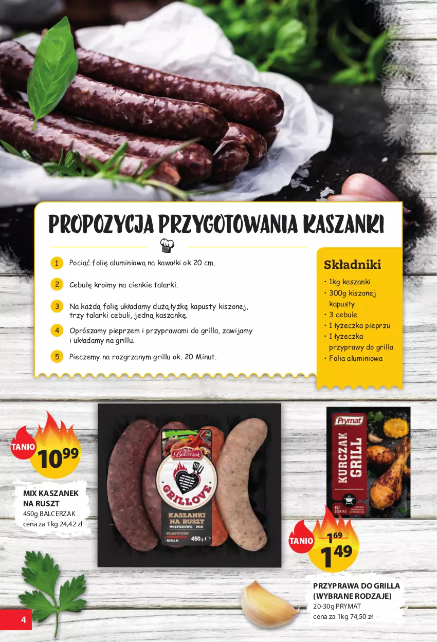 Gazetka promocyjna Arhelan - Gazetka - ważna 28.04 do 08.05.2022 - strona 4 - produkty: Folia aluminiowa, Grill, Kasza, Kawa, Piec, Pieprz, Prymat, Przyprawy