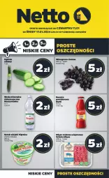 Gazetka promocyjna Netto - Artykuły spożywcze - Gazetka - ważna od 17.01 do 17.01.2024 - strona 1 - produkty: Serek wiejski, Mięso mielone, Ser, Mus, Piątnica, Ogórek, Serek, Muszynianka, Woda mineralna, Woda, Wino, Mięso