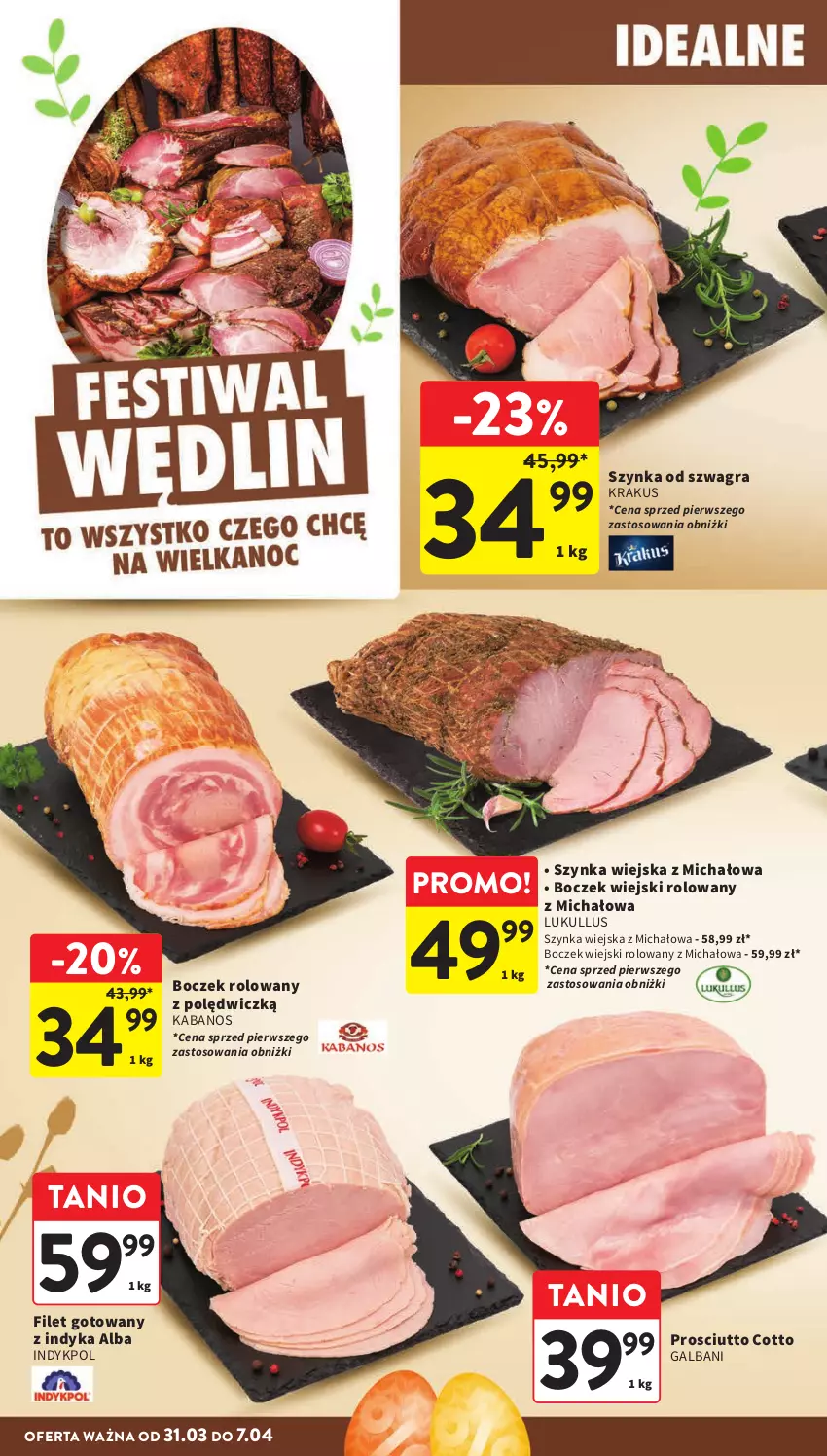 Gazetka promocyjna Intermarche - Gazetka promocyjna - ważna 31.03 do 07.04.2026 - strona 16 - produkty: Boczek, Galbani, Gra, Kabanos, Krakus, Prosciutto, Szynka