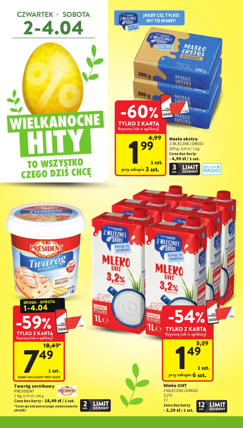Gazetka promocyjna Intermarche - Gazetka promocyjna - ważna 31.03 do 07.04.2026 - strona 2 - produkty: Masło, Mleko, Ser, Twaróg