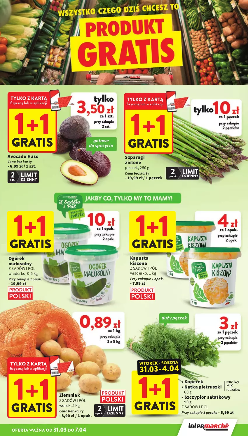 Gazetka promocyjna Intermarche - Gazetka promocyjna - ważna 31.03 do 07.04.2026 - strona 23 - produkty: Avocado, Gra, Natka pietruszki, Ogórek, Sałat