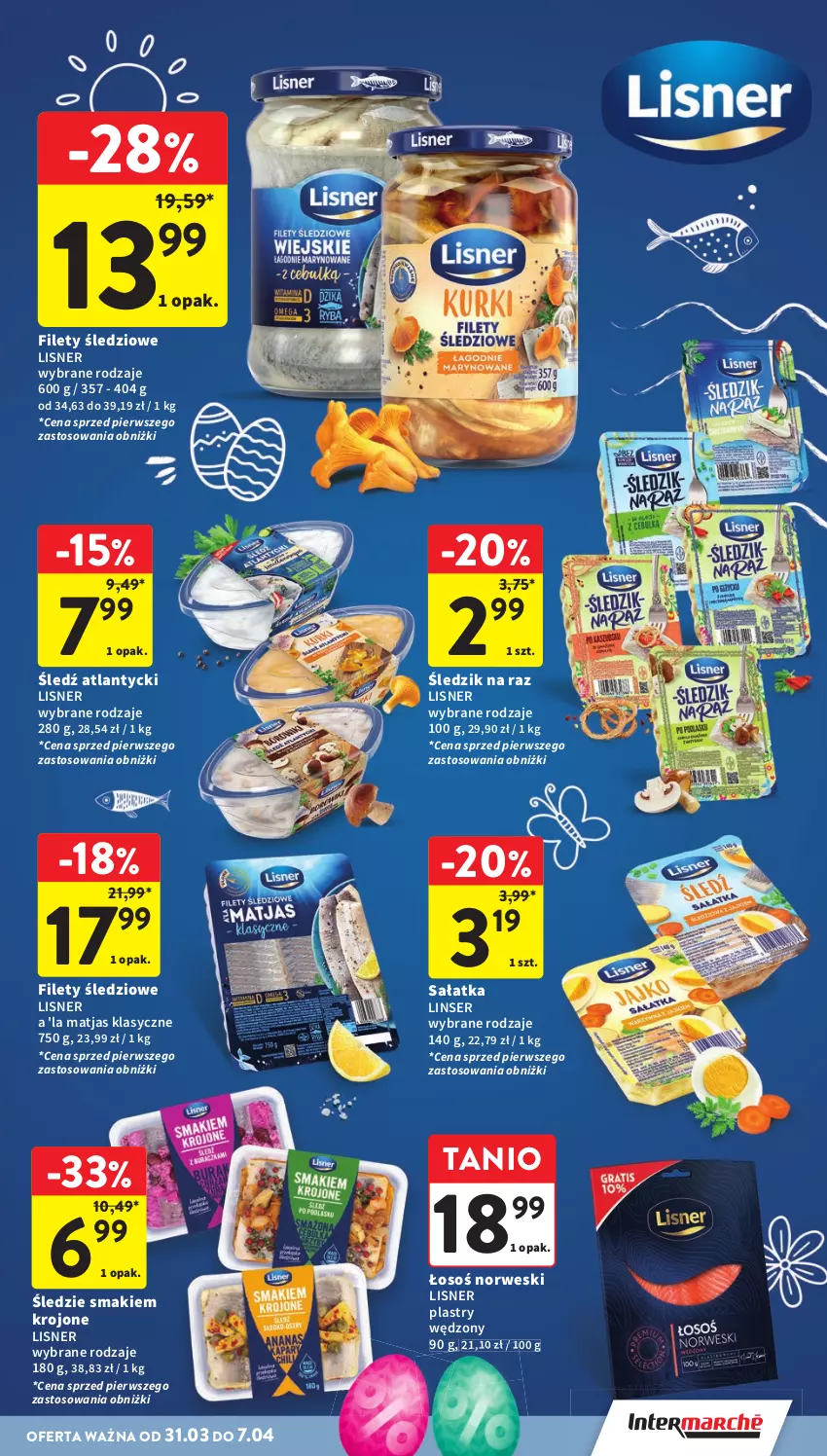 Gazetka promocyjna Intermarche - Gazetka promocyjna - ważna 31.03 do 07.04.2026 - strona 31 - produkty: Lisner, Matjas, Sałat, Sałatka, Ser