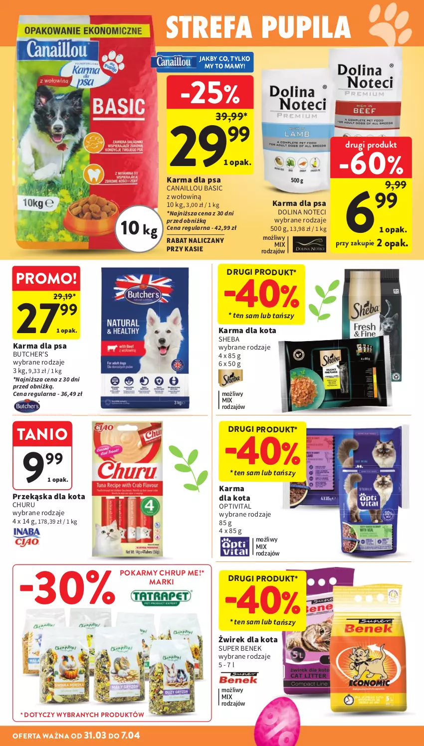 Gazetka promocyjna Intermarche - Gazetka promocyjna - ważna 31.03 do 07.04.2026 - strona 44 - produkty: Butcher's, Canaillou, Fa, Sheba, Super Benek