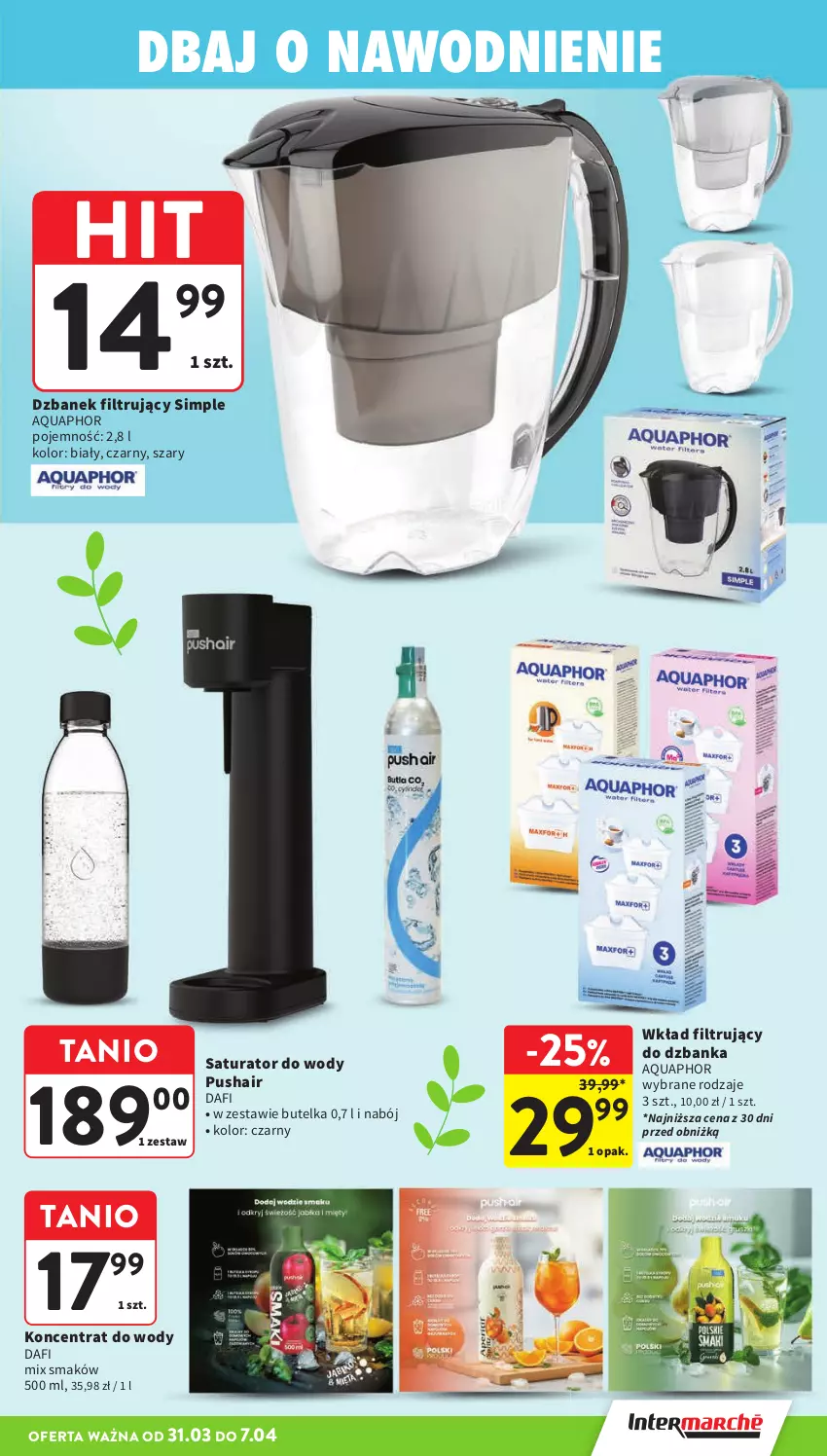 Gazetka promocyjna Intermarche - Gazetka promocyjna - ważna 31.03 do 07.04.2026 - strona 47 - produkty: Aquaphor, Dzbanek, Dzbanek filtrujący, Wkład filtrujący