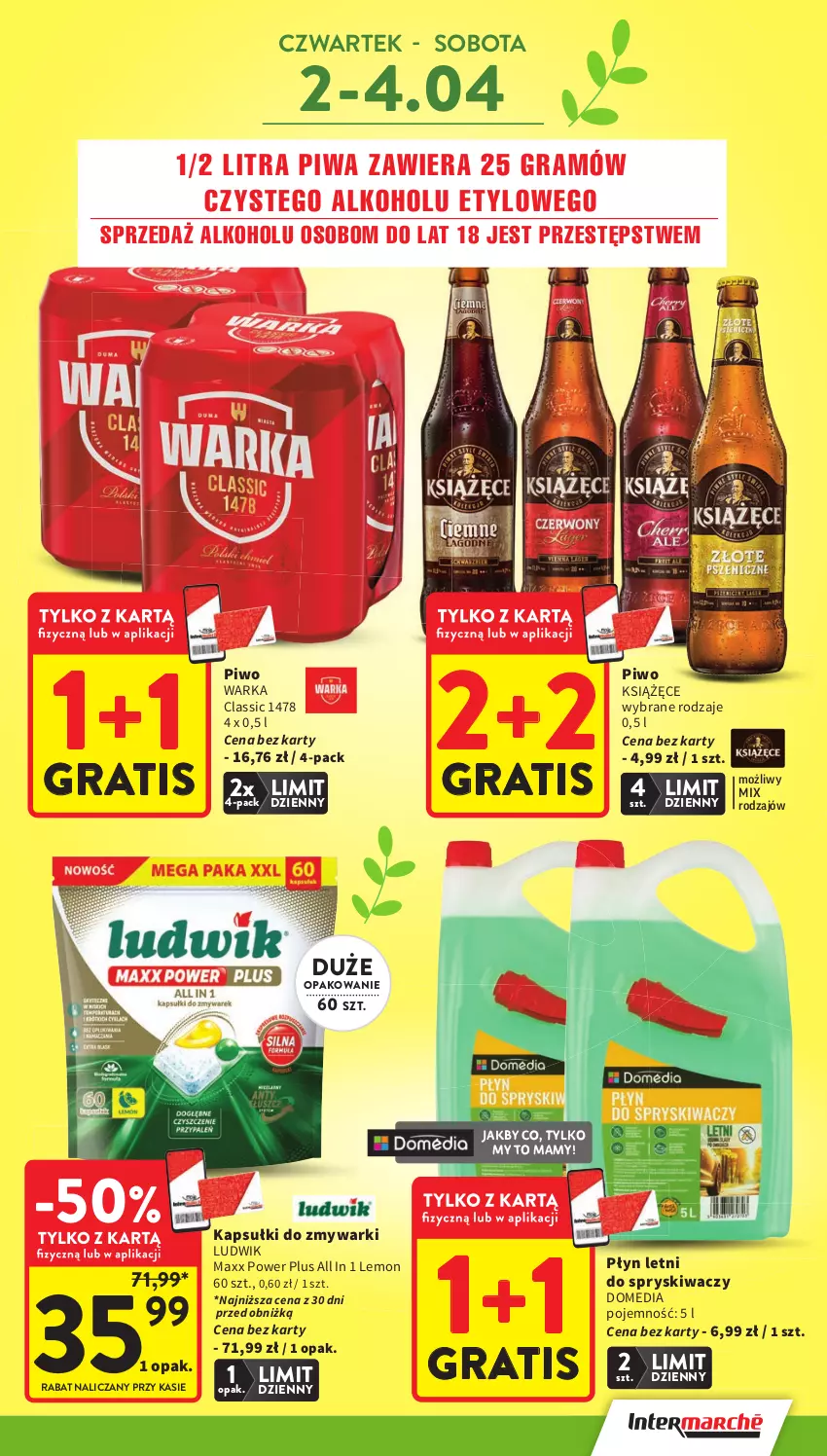 Gazetka promocyjna Intermarche - Gazetka promocyjna - ważna 31.03 do 07.04.2026 - strona 5 - produkty: Gra, Książęce, Ludwik, Piwa, Piwo, Warka, Zmywarki