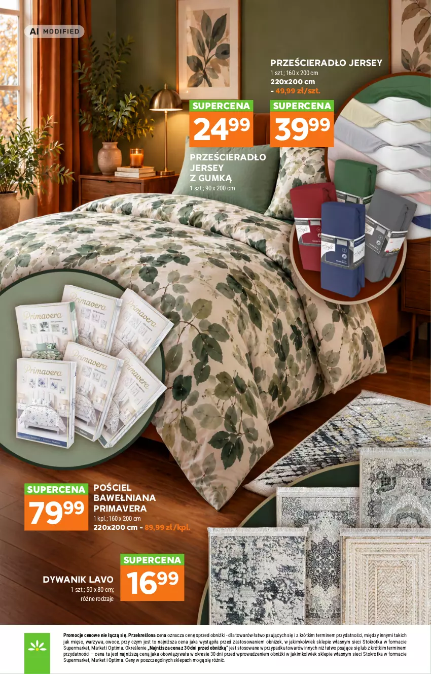 Gazetka promocyjna Stokrotka - Market - ważna 08.10 do 14.10.2026 - strona 41 - produkty: Dywan, Dywanik, Mięso, Optima, Owoce, Pościel, Prima, Primavera, Prześcieradło, Warzywa