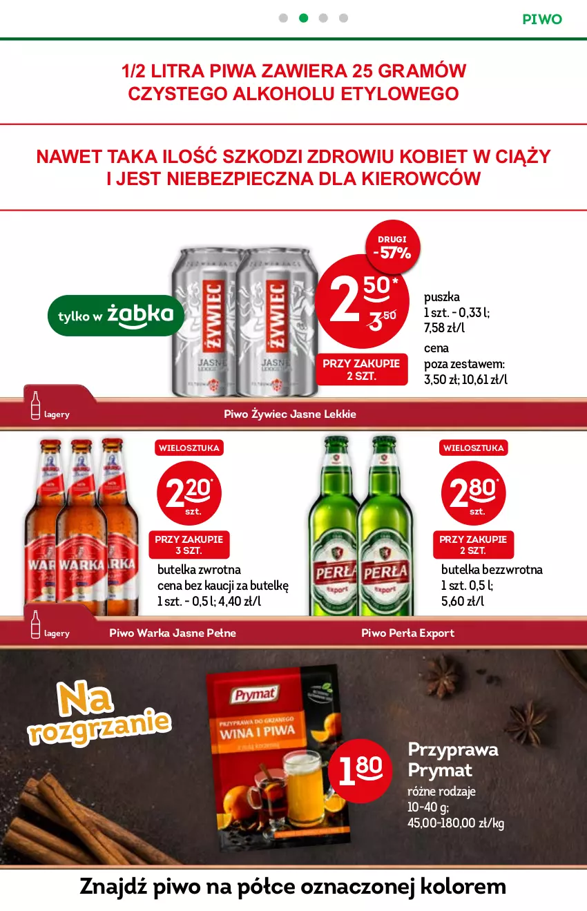 Gazetka promocyjna Żabka - ważna 27.10 do 09.11.2021 - strona 19 - produkty: Gra, Perła, Piec, Piwa, Piwo, Por, Prymat, Warka