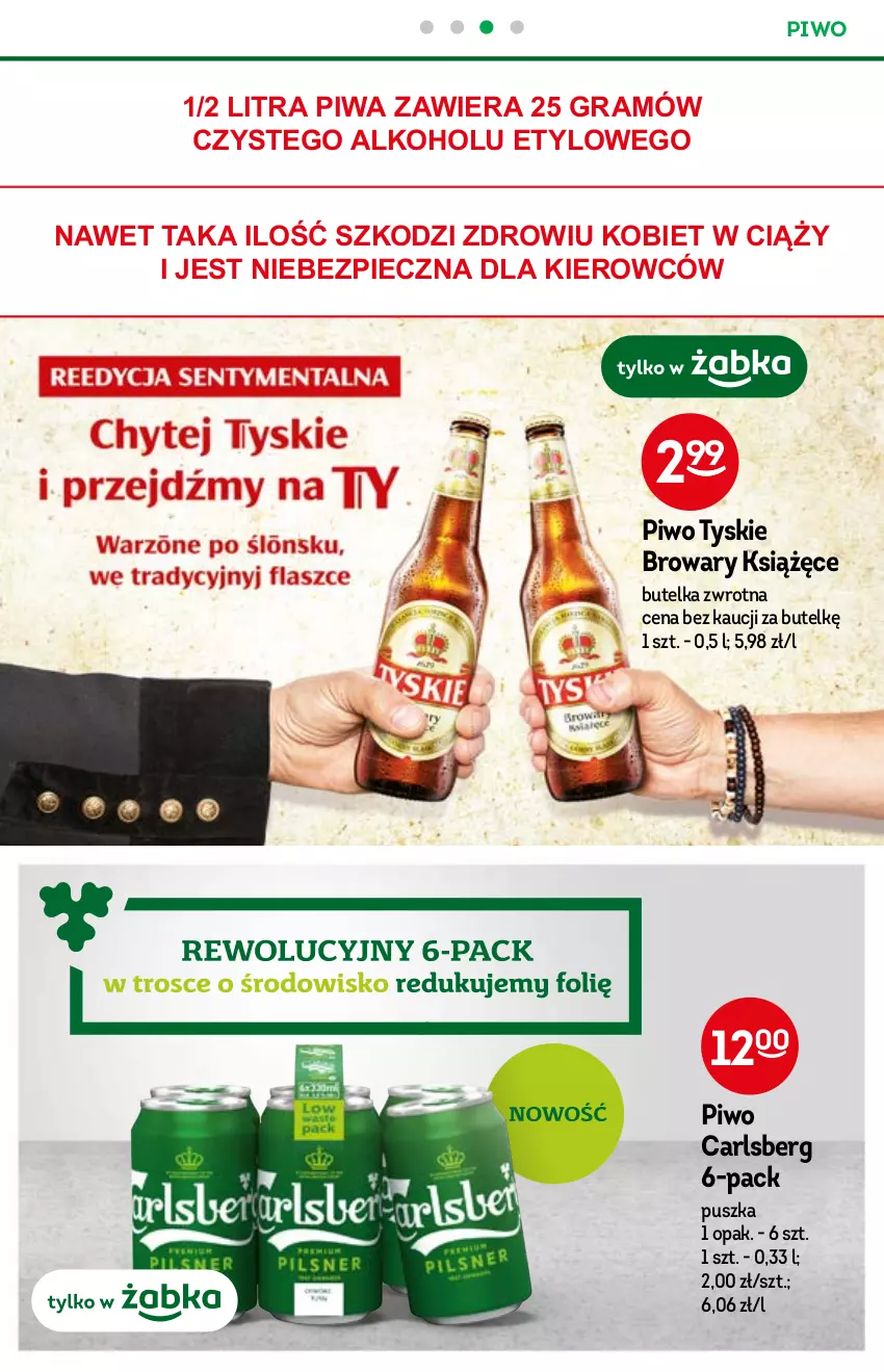 Gazetka promocyjna Żabka - ważna 27.10 do 09.11.2021 - strona 20 - produkty: Carlsberg, Gra, Książęce, Piec, Piwa, Piwo, Tyskie