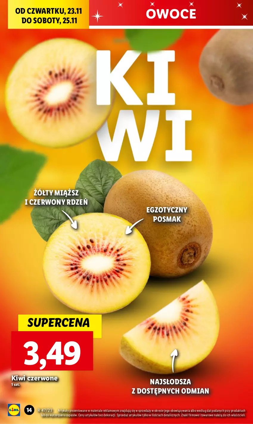 Gazetka promocyjna Lidl - GAZETKA - ważna 23.11 do 25.11.2023 - strona 22 - produkty: Kiwi, Owoce, Warzywa, Warzywa i owoce