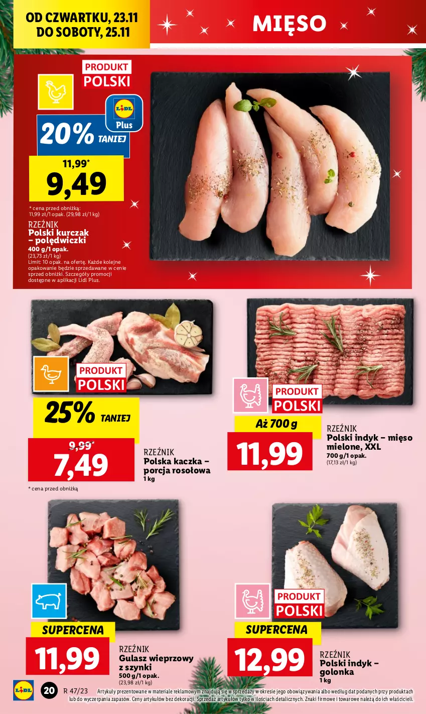 Gazetka promocyjna Lidl - GAZETKA - ważna 23.11 do 25.11.2023 - strona 30 - produkty: Kaczka, Kurczak, Mięso, Mięso mielone, Olej, Por