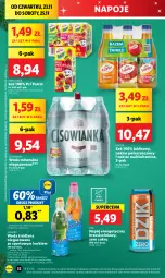 Gazetka promocyjna Lidl - GAZETKA - Gazetka - ważna od 25.11 do 25.11.2023 - strona 46 - produkty: Sok, Por, Napój energetyczny, Napoje, LANA, Leon, Sport, Woda mineralna, Woda, Napój, Cisowianka, Olej, Psi Patrol, Nektar, Hortex