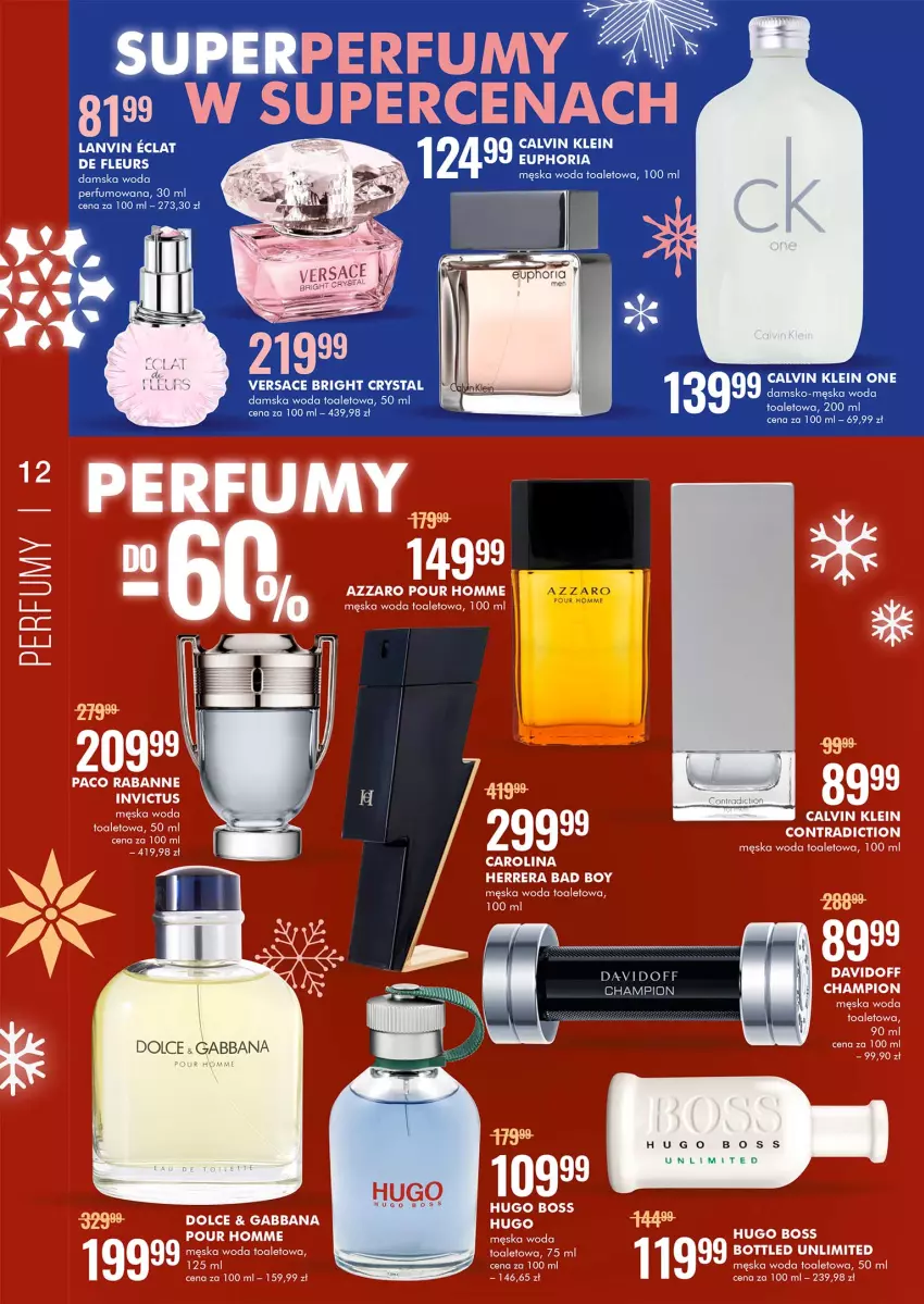 Gazetka promocyjna Super Pharm - Gazetka - ważna 11.01 do 25.01.2022 - strona 12 - produkty: Azzaro, Calvin Klein, Davidoff, Eclat, EPEE, Fa, Klej, Lanvin, Perfum, Woda, Woda perfumowana, Woda toaletowa