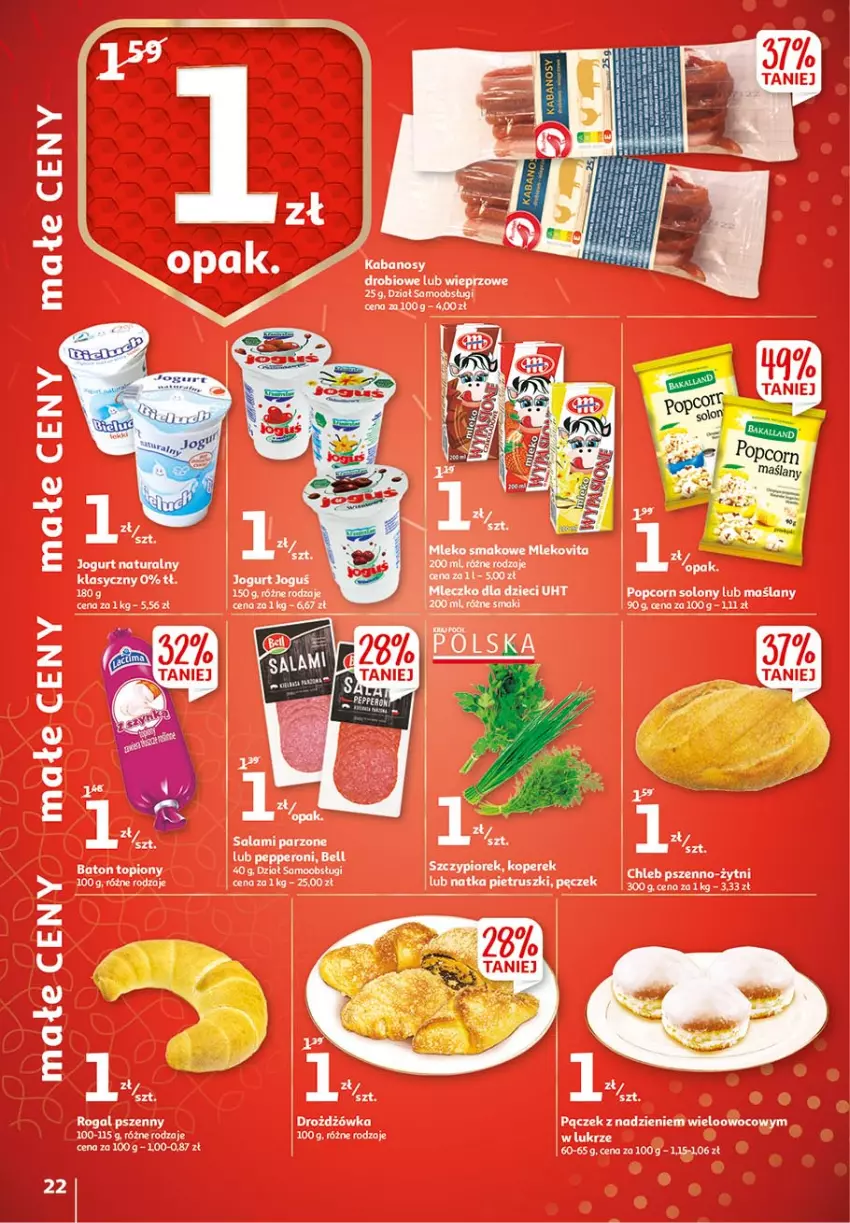 Gazetka promocyjna Auchan - 25 Urodziny #3 Hipermarkety - ważna 06.05 do 13.05.2021 - strona 22 - produkty: Chleb, Dzieci, Mleczko, Mleko, Mleko smakowe, Mlekovita, Natka pietruszki, Popcorn