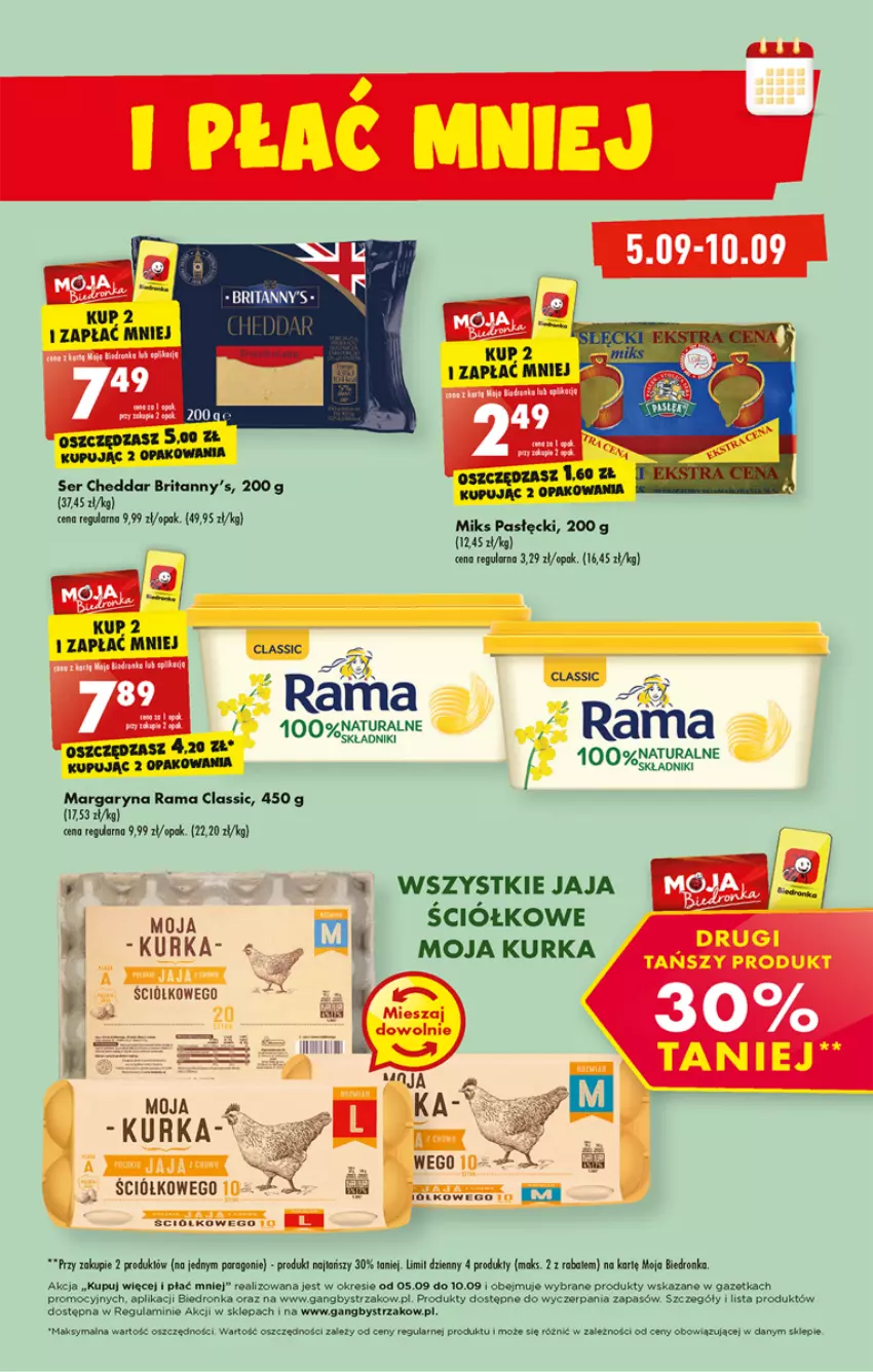 Gazetka promocyjna Biedronka - W tym tygodniu - ważna 05.09 do 10.09.2022 - strona 13 - produkty: Brit, Brita, Cheddar, Jaja, Margaryna, Rama, Ser