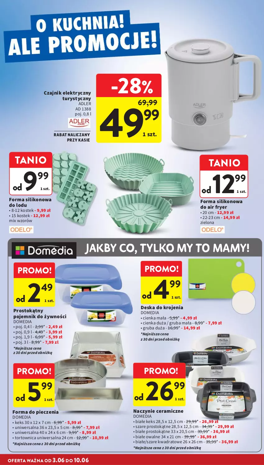 Gazetka promocyjna Intermarche - Gazetka promocyjna - ważna 03.06 do 10.06.2026 - strona 42 - produkty: Czajnik, Czajnik elektryczny, Deska do krojenia, Forma do pieczenia, Piec, Pojemnik, Stek, Tortownica