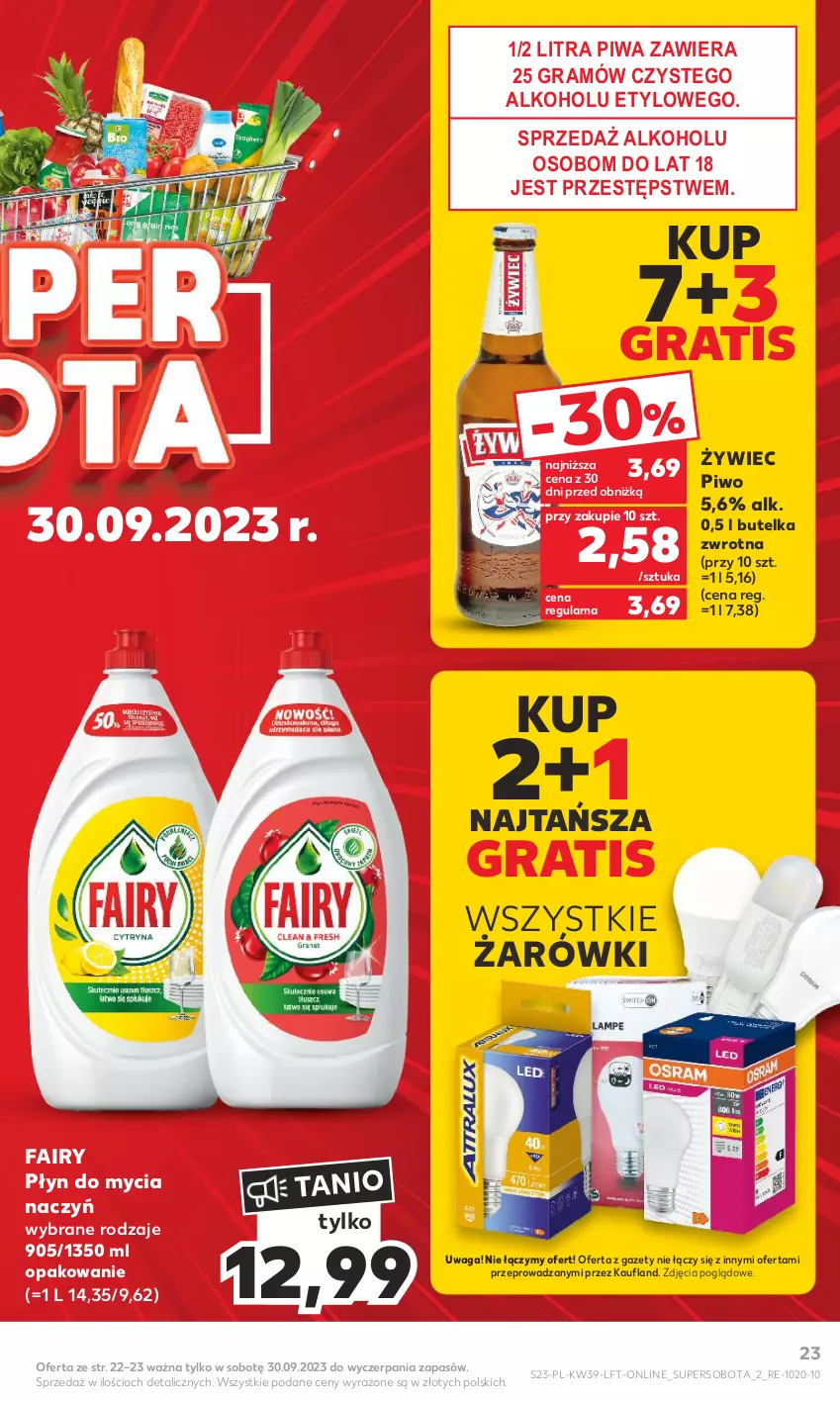 Gazetka promocyjna Kaufland - Gazetka tygodnia - ważna 28.09 do 04.10.2023 - strona 23 - produkty: Do mycia naczyń, Fa, Fairy, Gra, Piwa, Piwo, Płyn do mycia, Płyn do mycia naczyń, Waga