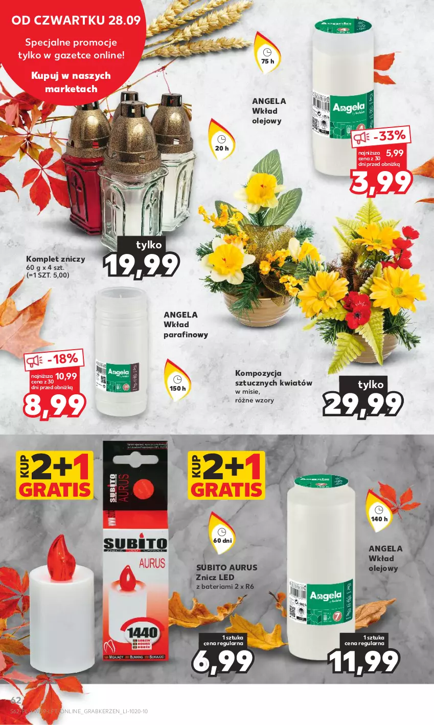 Gazetka promocyjna Kaufland - Gazetka tygodnia - ważna 28.09 do 04.10.2023 - strona 62 - produkty: Bateria, Gra, Olej, Wkład olejowy, Znicz