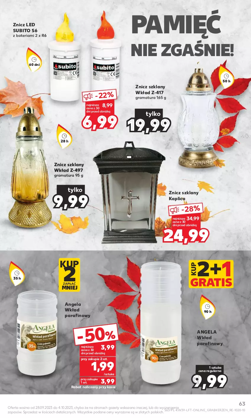 Gazetka promocyjna Kaufland - Gazetka tygodnia - ważna 28.09 do 04.10.2023 - strona 63 - produkty: Bateria, Gra, Rama, Znicz