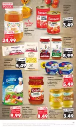 Gazetka promocyjna Kaufland - Gazetka tygodnia - Gazetka - ważna od 04.10 do 04.10.2023 - strona 41 - produkty: Makaron, Dawtona, Sos, Mus, Kucharek, Kawa, Pulpety, Miód, Tuńczyk, Pudliszki, Olej, Pomidory, Przyprawa do potraw, Klopsiki, Musztarda, Fa