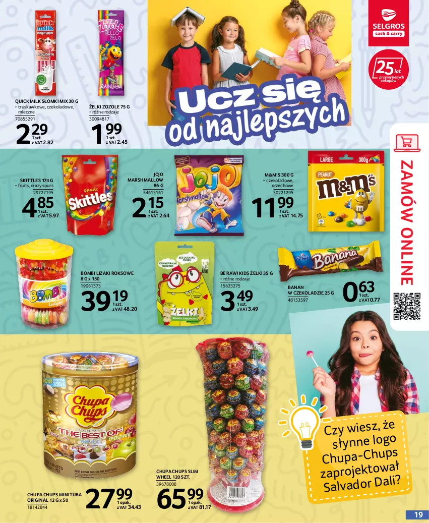 Gazetka promocyjna Selgros - Katalog Szkoła - ważna 21.07 do 09.10.2022 - strona 19 - produkty: Chupa Chups, Gin, Lizaki, Mars