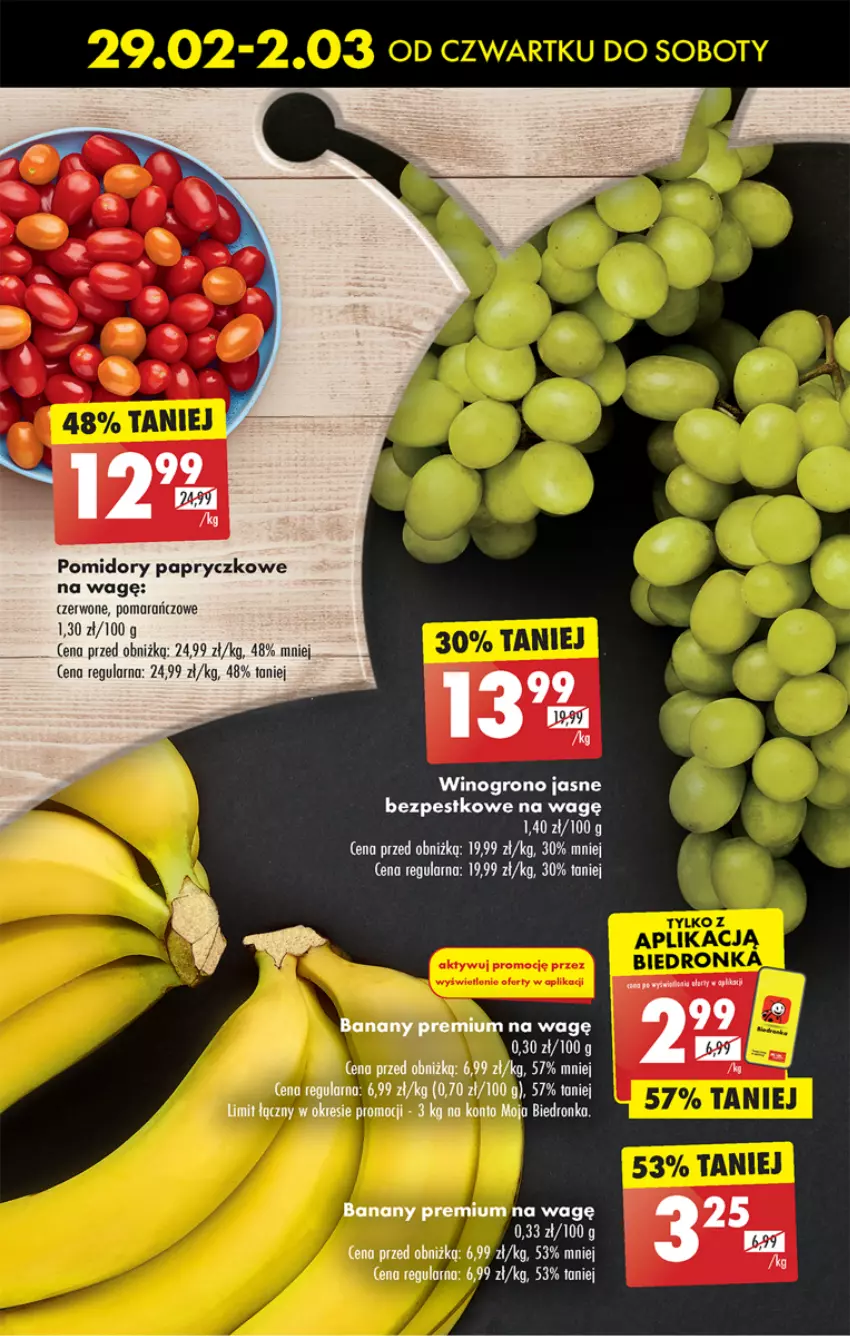 Gazetka promocyjna Biedronka - Od czwartku - ważna 29.02 do 06.03.2024 - strona 25 - produkty: Banany, Pomidory, Wino