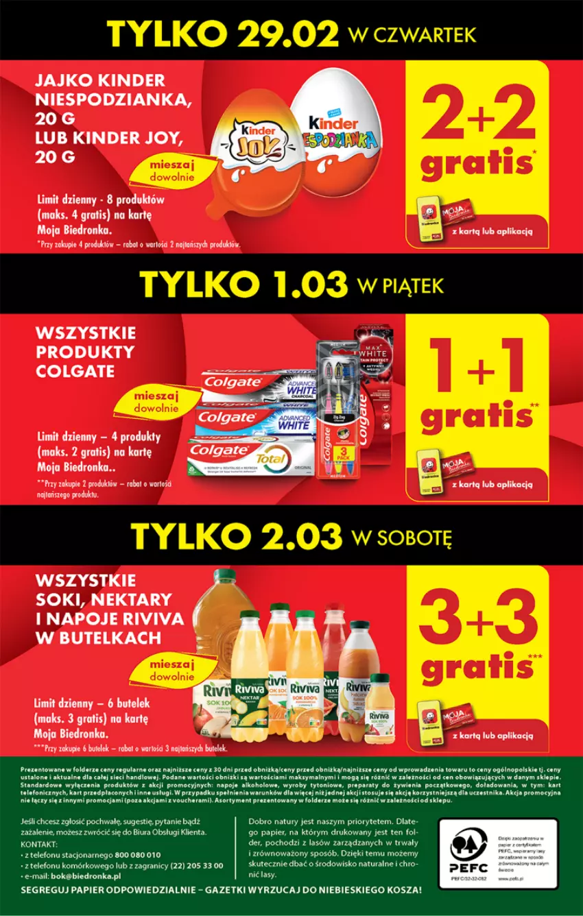 Gazetka promocyjna Biedronka - Od czwartku - ważna 29.02 do 06.03.2024 - strona 69 - produkty: Colgate, Fa, Gra, Kinder, Kosz, LG, Napoje, Nektar, Papier, Por, Sok, Telefon