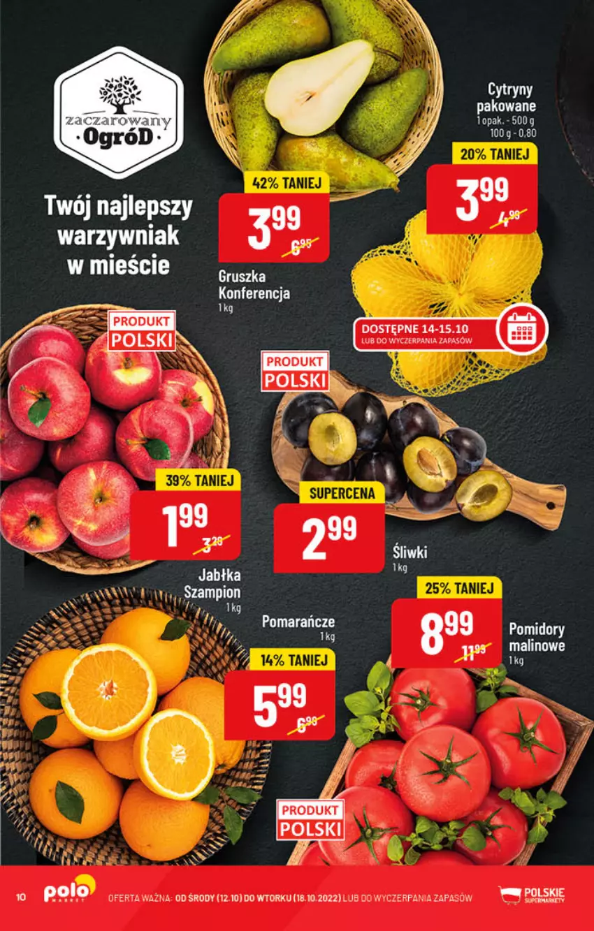 Gazetka promocyjna PoloMarket - Gazetka pomocyjna - ważna 12.10 do 18.10.2022 - strona 10 - produkty: Pomarańcze, Por
