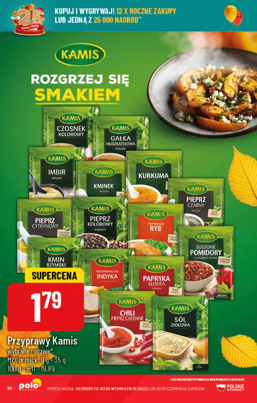 Gazetka promocyjna PoloMarket - Gazetka pomocyjna - ważna 12.10 do 18.10.2022 - strona 30 - produkty: Czosnek, Kamis, Pieprz, Pomidory, Przyprawy