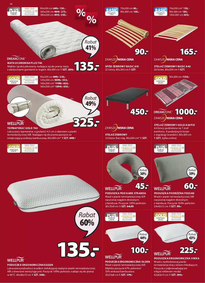 Gazetka promocyjna Jysk - Oferta tygodnia - ważna 08.06 do 21.06.2022 - strona 15 - produkty: LG, Mata ochronna, Materac, Moda, Poduszka, Poduszka pod kark, Spód żebrowy, Tera, Top, Tran