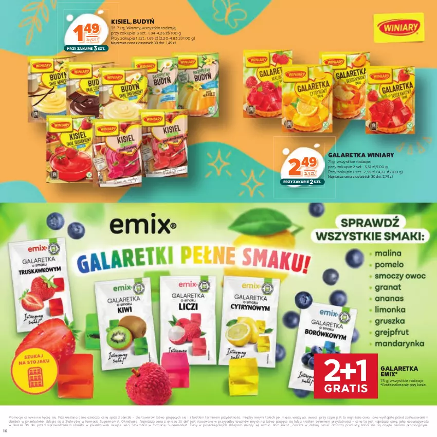 Gazetka promocyjna Stokrotka - Katalog Kulinarny - ważna 12.06 do 25.06.2025 - strona 16 - produkty: Budyń, Gala, Galaretka, Gra, Kisiel, Mięso, Owoce, Warzywa, Winiary