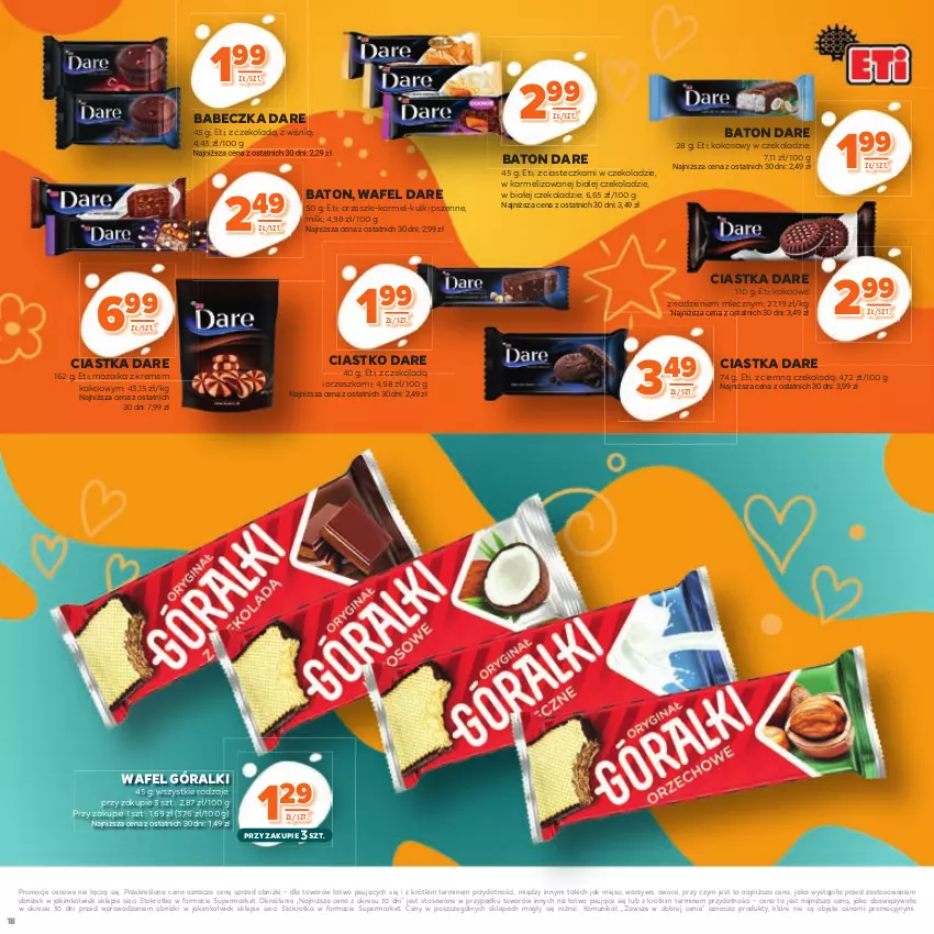 Gazetka promocyjna Stokrotka - Katalog Kulinarny - ważna 12.06 do 25.06.2025 - strona 18 - produkty: Baton, Ciastka, Góralki, Kakao, Kokos, Mięso, Orzeszki, Owoce, Warzywa