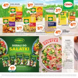 Gazetka promocyjna Stokrotka - Katalog Kulinarny - Gazetka - ważna od 25.06 do 25.06.2025 - strona 6 - produkty: Kasza jaglana, Warzywa, Sos, Sok, Sól, Ryż, Kuskus, Kasza jęczmienna, Ryż do risotto, Ogórek, Bulgur, Cytryny, LANA, Sałat, Pieprz, Szklanka, Owoce, Cenos, Natka pietruszki, Kamis, Kasza, Mięso, LG