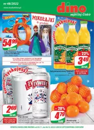 Gazetka promocyjna Dino - Gazetka - Gazetka - ważna od 06.12 do 06.12.2022 - strona 1 - produkty: Piwa, Piwo, Mandarynki, Frozen, Gra, Siatka, Lalka, Hot Wheels