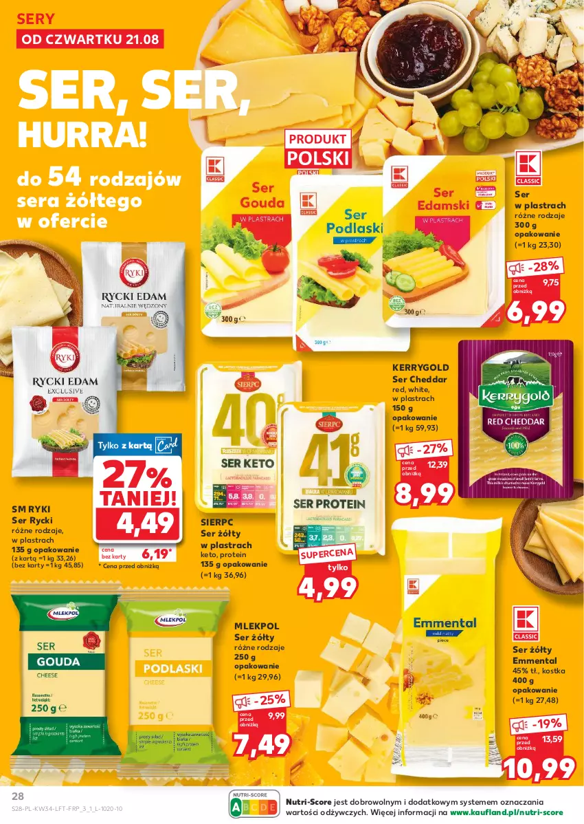 Gazetka promocyjna Kaufland - Gazetka tygodnia - ważna 21.08 do 27.08.2025 - strona 28 - produkty: Cheddar, Emmental, Ser