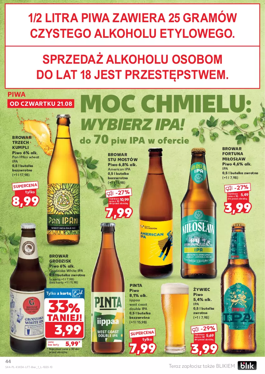 Gazetka promocyjna Kaufland - Gazetka tygodnia - ważna 21.08 do 27.08.2025 - strona 44 - produkty: Fortuna, Gra, Piwa, Piwo, Tera
