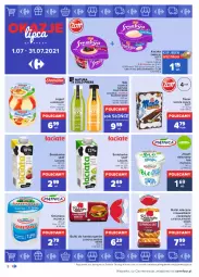 Gazetka promocyjna Carrefour - Gazetka Okazje lipca - Gazetka - ważna od 31.07 do 31.07.2021 - strona 8 - produkty: Jogurt naturalny, Sok, Ser, Piątnica, Zott, Jogurt, Smakija, Hamburger, Kawa, Kosz, Burger, Smoothie, Deser, Monte