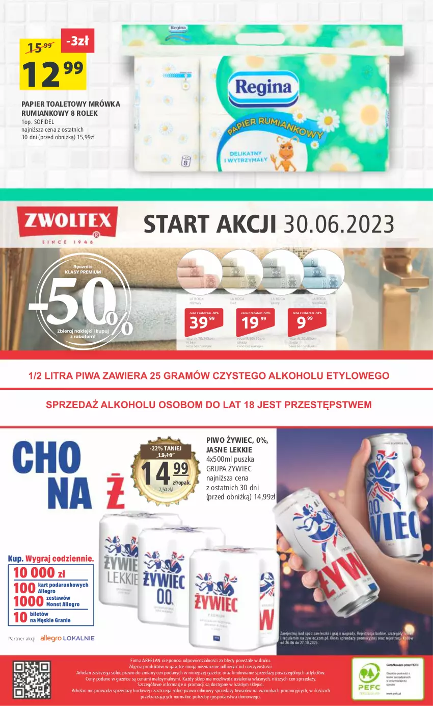 Gazetka promocyjna Arhelan - Gazetka - ważna 30.06 do 09.07.2023 - strona 20 - produkty: Papier, Papier toaletowy, Piwo, Rum