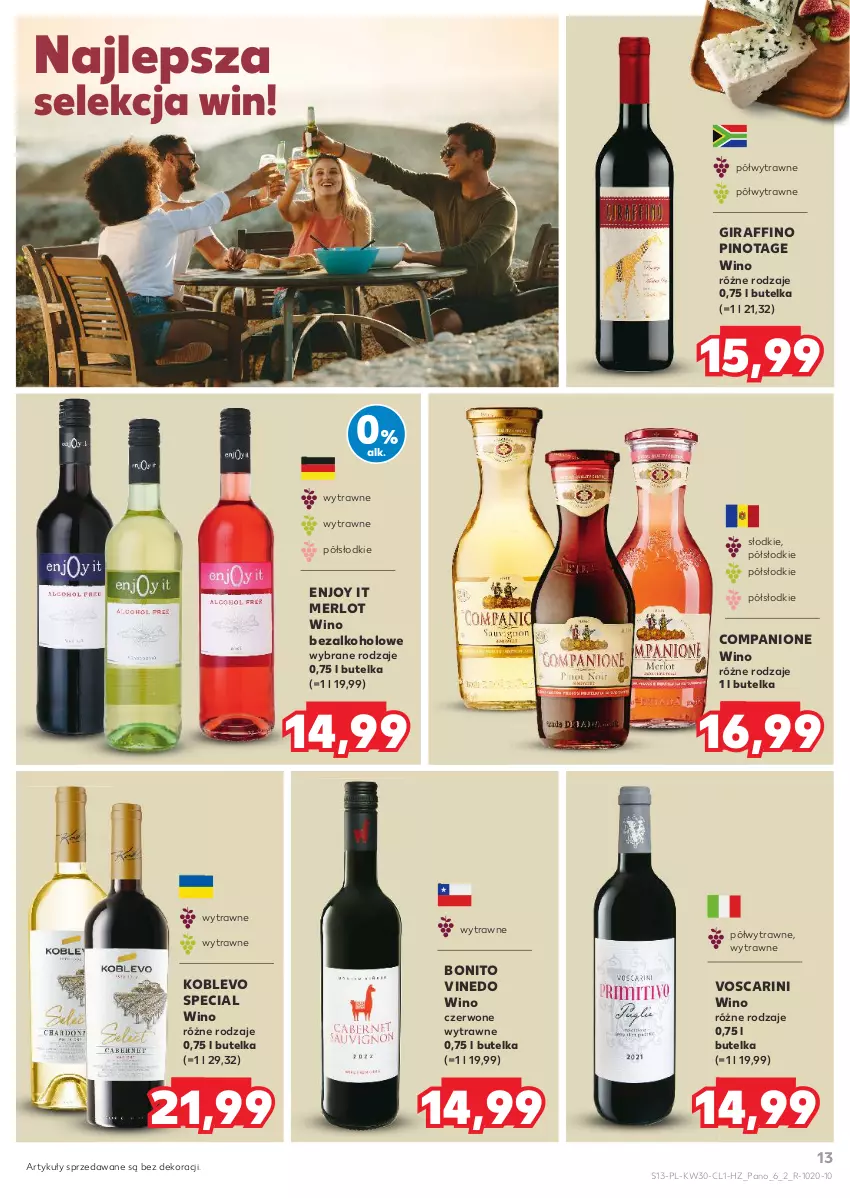 Gazetka promocyjna Kaufland - Barek Kauflandu - ważna 25.07 do 07.08.2024 - strona 13 - produkty: AniOne, Merlot, Wino, Wino bezalkoholowe, Wino czerwone