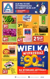 Gazetka promocyjna Aldi - Pełna oferta - Gazetka - ważna od 02.09 do 02.09.2023 - strona 1 - produkty: Ser, Gra, Parówki, Dallmayr, Kawa, Szynka konserwowa, Szynka, Winogrona, Obuwie, Knoppers, Wino, Masło, Fa