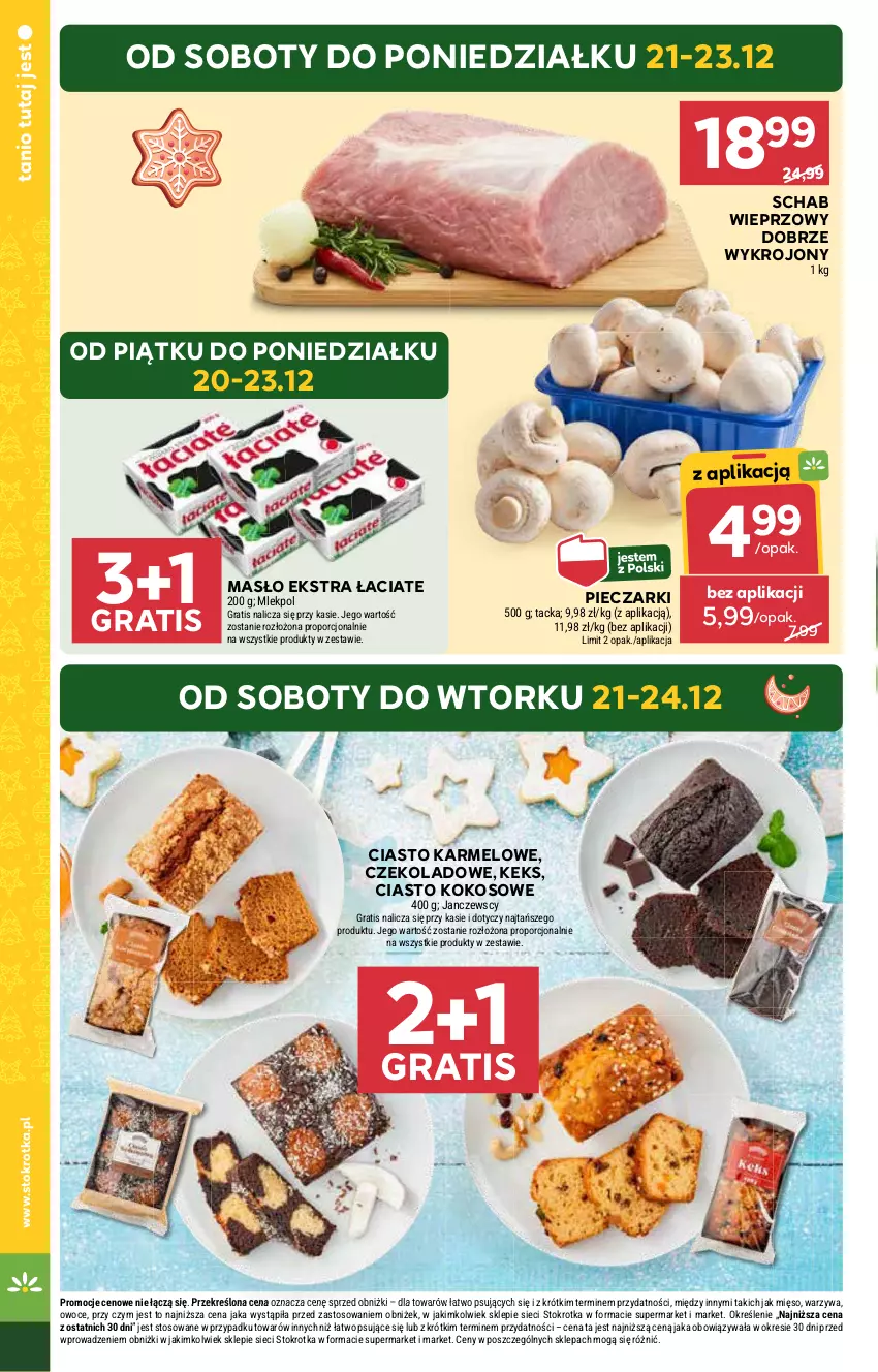 Gazetka promocyjna Stokrotka - Market Opole/Radom - ważna 19.12 do 27.12.2024 - strona 8 - produkty: Gra, Kokos, Masło, Mięso, Owoce, Piec, Por, Schab wieprzowy, Warzywa