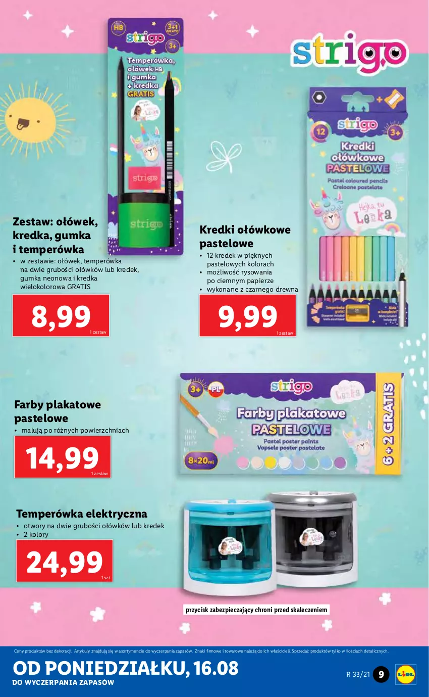 Gazetka promocyjna Lidl - GAZETKA - ważna 16.08 do 21.08.2021 - strona 9 - produkty: Fa, Gra, Kredka, Papier, Piec