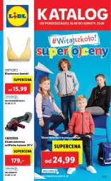 Gazetka promocyjna Lidl - GAZETKA - Gazetka - ważna od 21.08 do 21.08.2021 - strona 1 - produkty: Biustonosz, Szlifierka kątowa, Dzieci, Szlifierka, Bluza, Akumulator