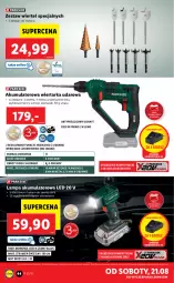 Gazetka promocyjna Lidl - GAZETKA - Gazetka - ważna od 21.08 do 21.08.2021 - strona 44 - produkty: Ser, Rum, Wiertarka, Warka, Tarka, Wiertarka udarowa, Zestaw wierteł, Lampa, Akumulator