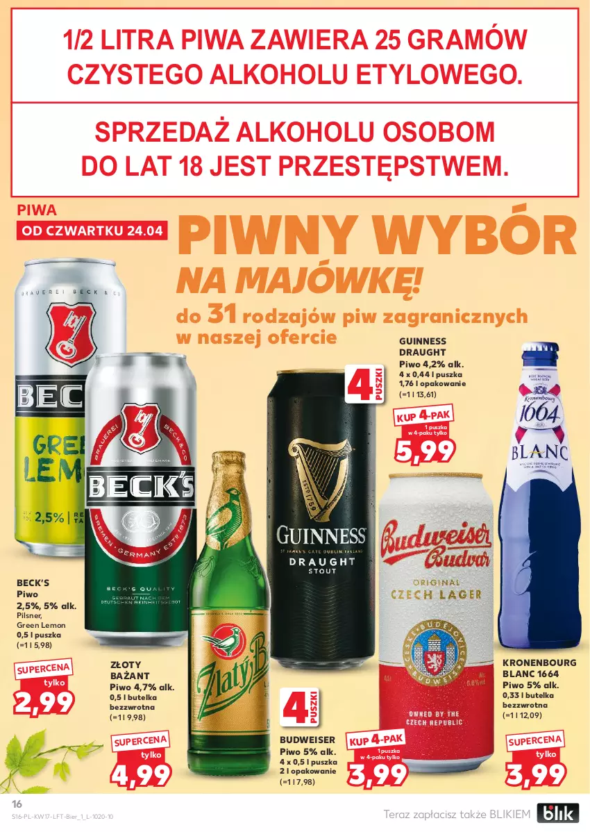 Gazetka promocyjna Kaufland - Gazetka tygodnia - ważna 24.04 do 29.04.2025 - strona 16 - produkty: Gra, Piwa, Piwo, Ser, Tera
