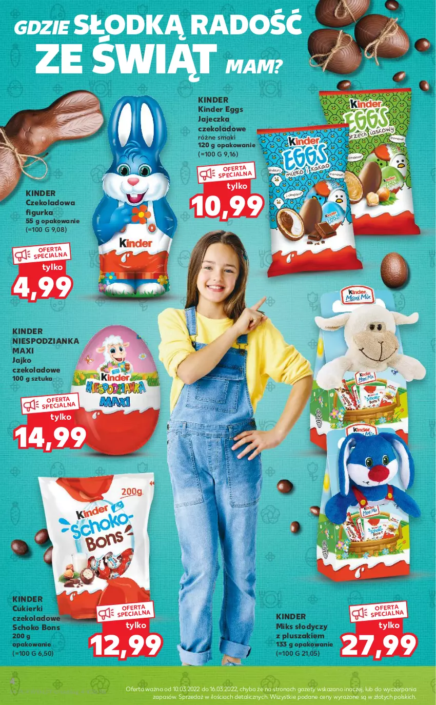 Gazetka promocyjna Kaufland - OFERTA TYGODNIA - ważna 10.03 do 16.03.2022 - strona 4 - produkty: Cukier, Cukierki, Cukierki czekoladowe, Kinder, Pluszak