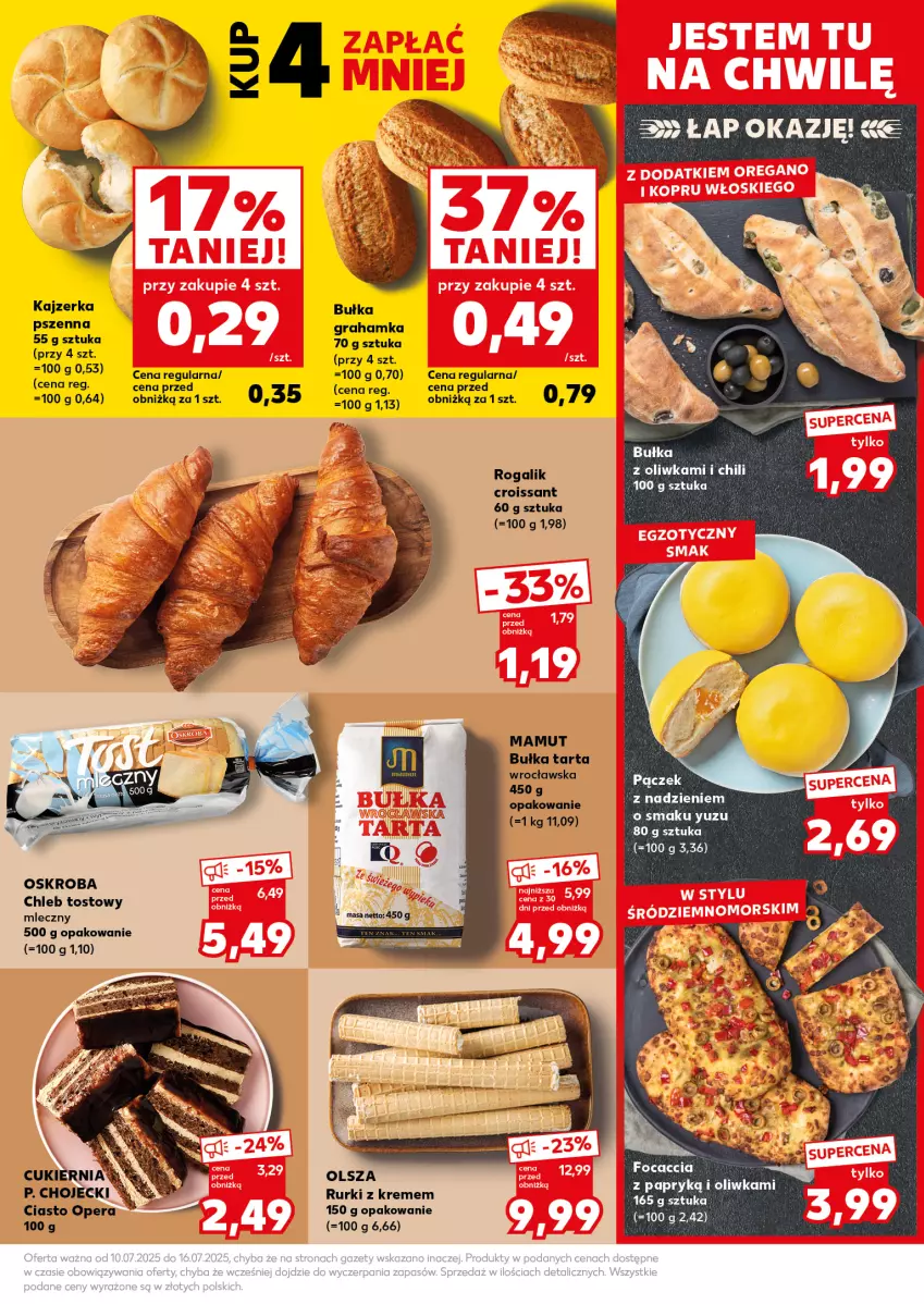 Gazetka promocyjna Kaufland - Mocny Start - ważna 14.07 do 16.07.2025 - strona 15 - produkty: Bułka, Bułka grahamka, Bułka tarta, Chleb, Chleb tostowy, Croissant, Focaccia, Gra, Kajzerka, Kajzerka pszenna, Pączek, Rogal, Rurki, Tarta
