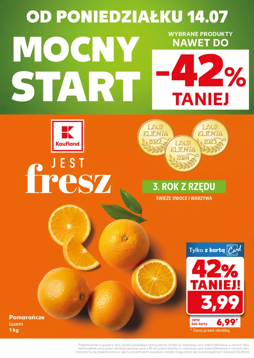 Gazetka promocyjna Kaufland - Mocny Start - ważna 14.07 do 16.07.2025 - strona 2 - produkty: Owoce, Pomarańcze, Warzywa