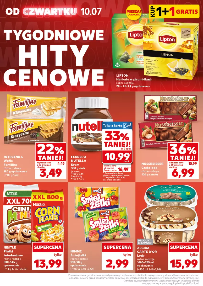 Gazetka promocyjna Kaufland - Mocny Start - ważna 14.07 do 16.07.2025 - strona 8 - produkty: Algida, Carte d'Or, Czekolada, Fa, Ferrero, Herbata, Jutrzenka, LG, Lody, Nimm2, STP