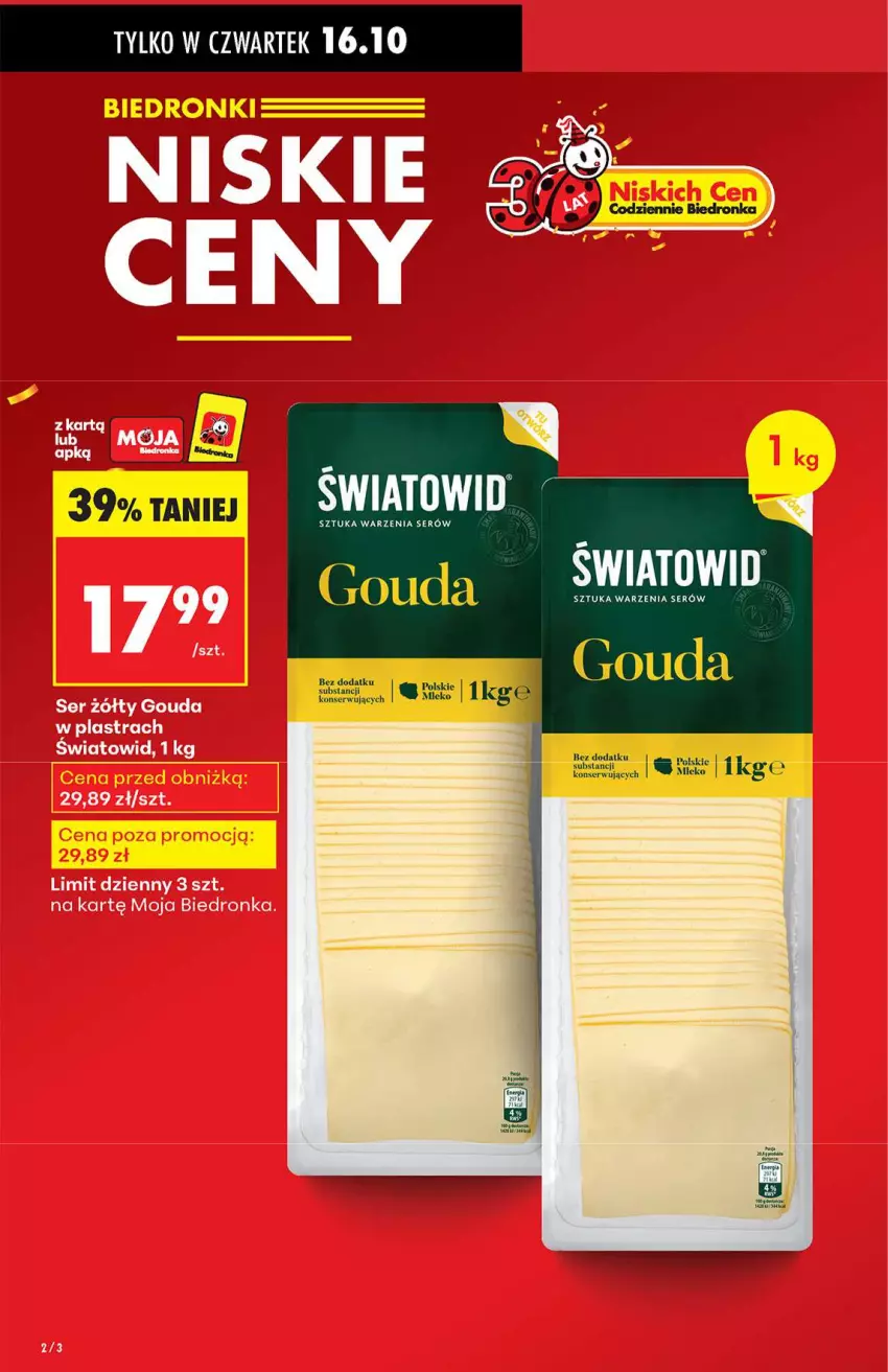 Gazetka promocyjna Biedronka - Od Czwartku 16.10 - ważna 16.10 do 22.10.2025 - strona 2 - produkty: Gouda, Ser