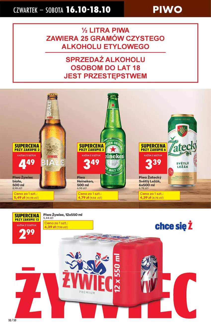 Gazetka promocyjna Biedronka - Od Czwartku 16.10 - ważna 16.10 do 22.10.2025 - strona 52 - produkty: Heineken, Piwo